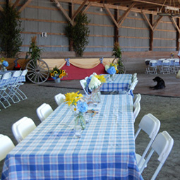 table decorated in an arena photo